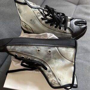 Maison Martin Margiela Black and Gray High-Top Sneakers